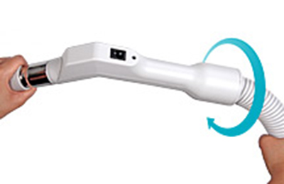 Sací hadice s vypínačem na rukojeti (ON/OFF) 10,7 m - světle šedá.