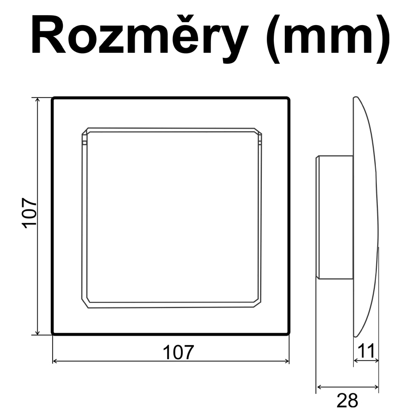 Krytka výfuku vzduchu s bezpečnostní klapkou - barva nerezová ocel.