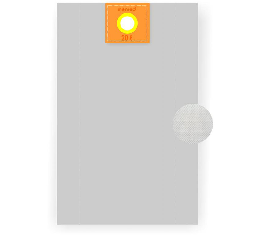 MENRED antibakteriální filtrační sáčky z netkané textílie (SMS) - 20 L (3 ks). Určeno pro Menred: CVS 1800BP+, CVS 1600BP a CVS 1200.