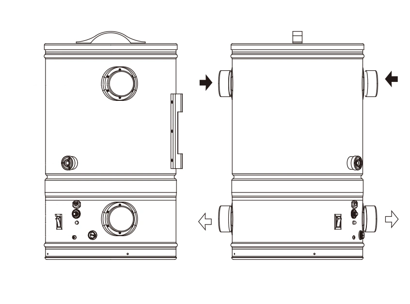 Centrální vysavače MENRED CVS 1200 + Sada příslušenství pro centrální vysávání PREMIUM s hadicí 9,1 m (11 ks).