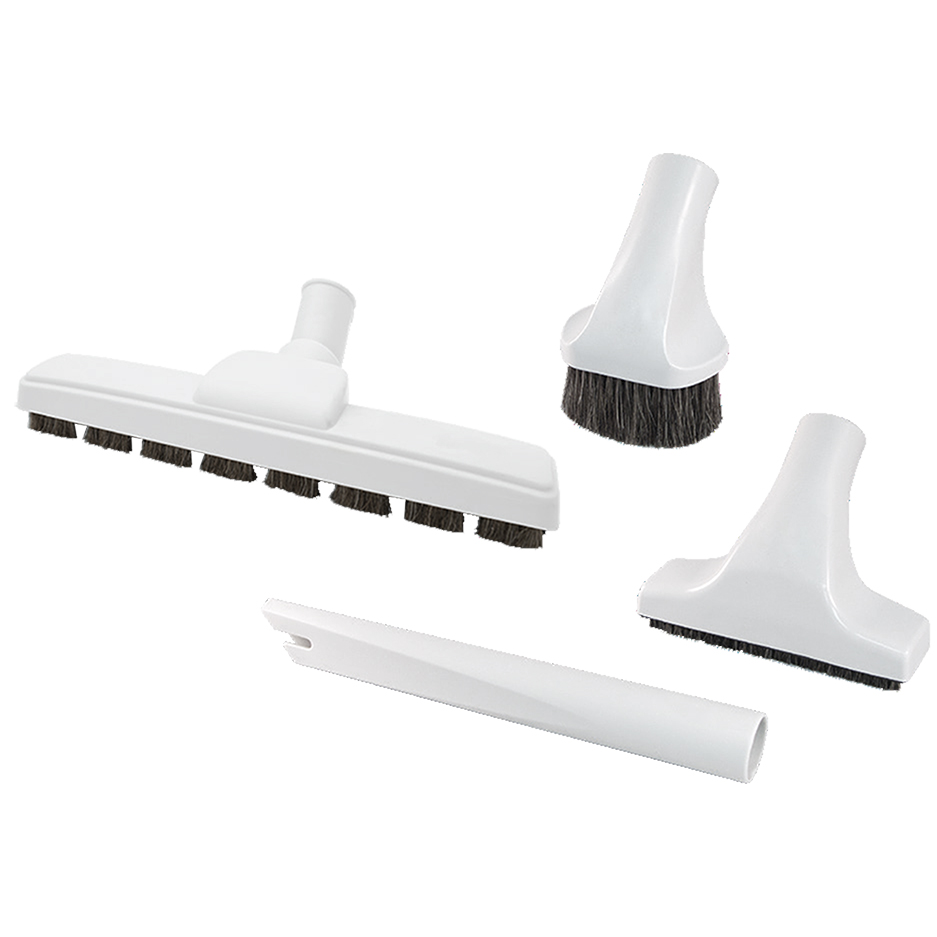 Skrytá hadice ve zdi Retraflex 15m - Sada příslušenství (8 ks) + Dvířka Retraflex, určená pro centrální vysávání