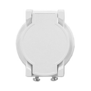 Vysavačová zásuvka nástěnná - bílá, určeno pro povrchovou montáž.