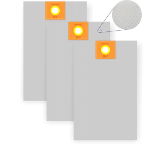 MENRED antibakteriální filtrační sáčky z netkané textílie (SMS) - 20 L (3 ks). Určeno pro Menred: CVS 1800BP+, CVS 1600BP a CVS 1200.