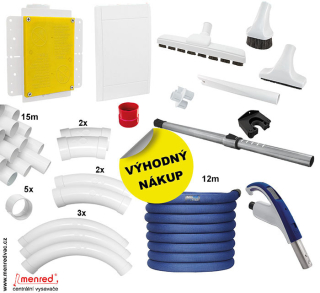 Skrytá hadice ve zdi Retraflex 12 m - Instalační komplet - včetně návodu.