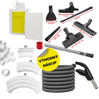 Skrytá hadice ve zdi EASYFLEX (10–18 m) - Instalační komplet -  včetně návodu.